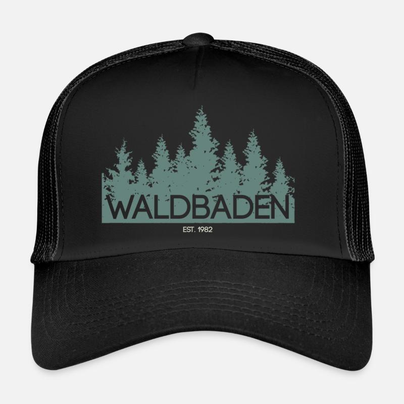 Waldbaden - Trucker Cap - Schwarz/Schwarz