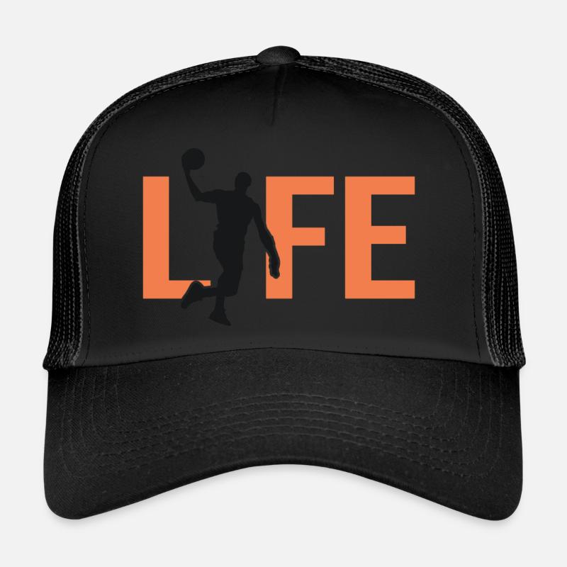 Basketball Basketball Geschenkidee - Trucker Cap - Schwarz/Schwarz