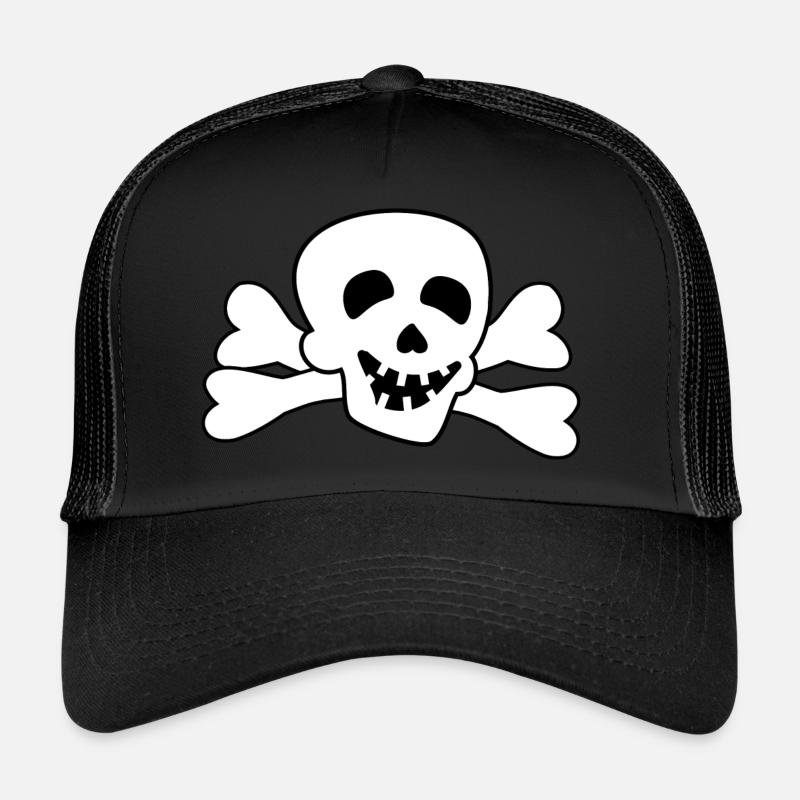 Pirate Skull Bone Trucker Cap