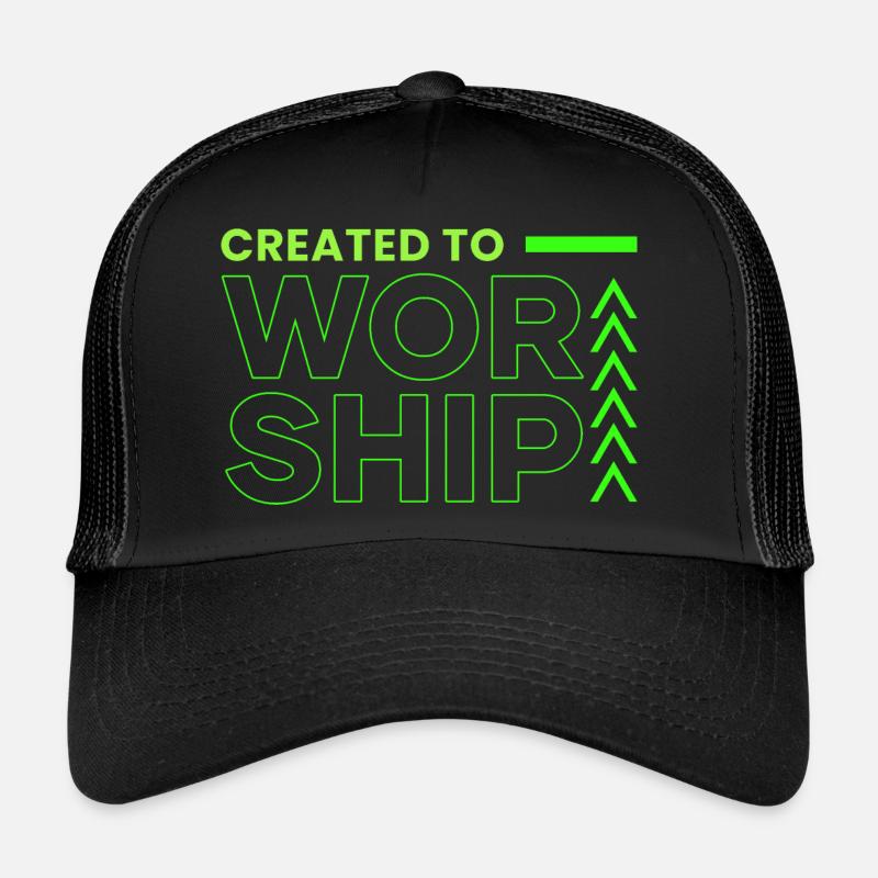 Créé pour adorer - Casquette trucker - noir/noir