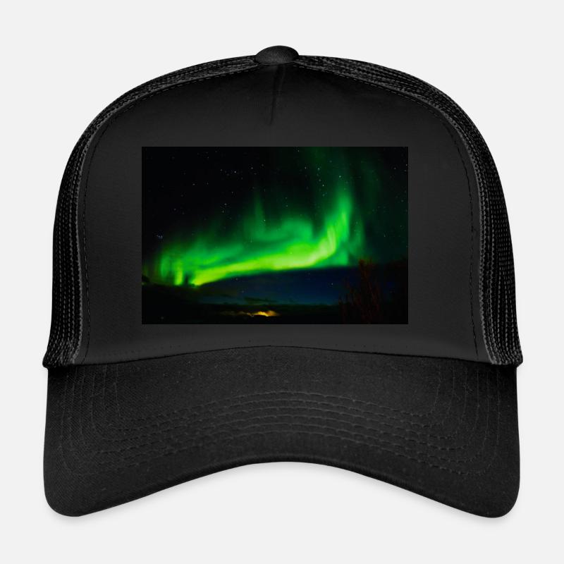 Crazy Aurora Flare, beautiful Northern Lights Crazy A Trucker Cap