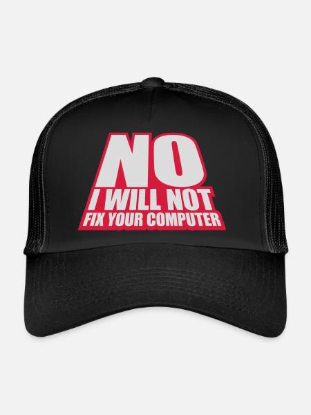 Ne pas réparer votre ordinateur - Casquette trucker  - noir/noir - Devant
