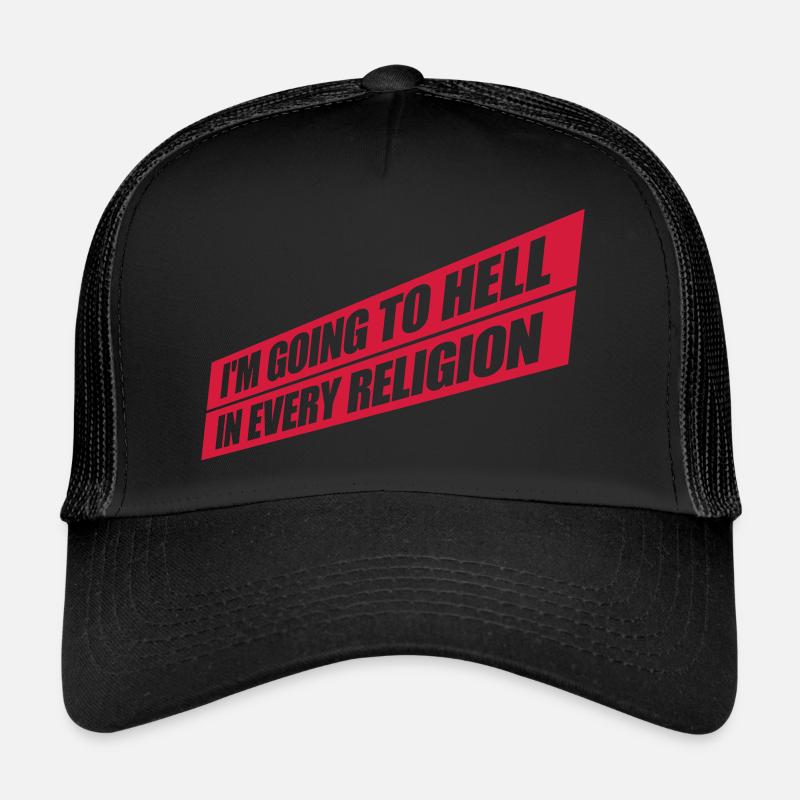 in going to hell Trucker Cap