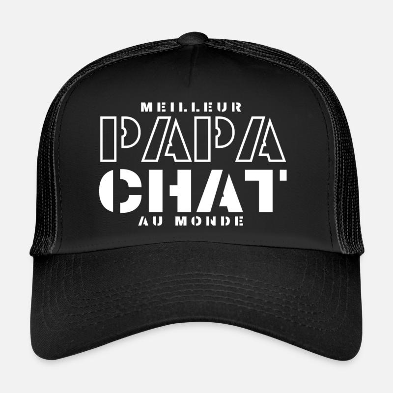Papa chat Casquette trucker 