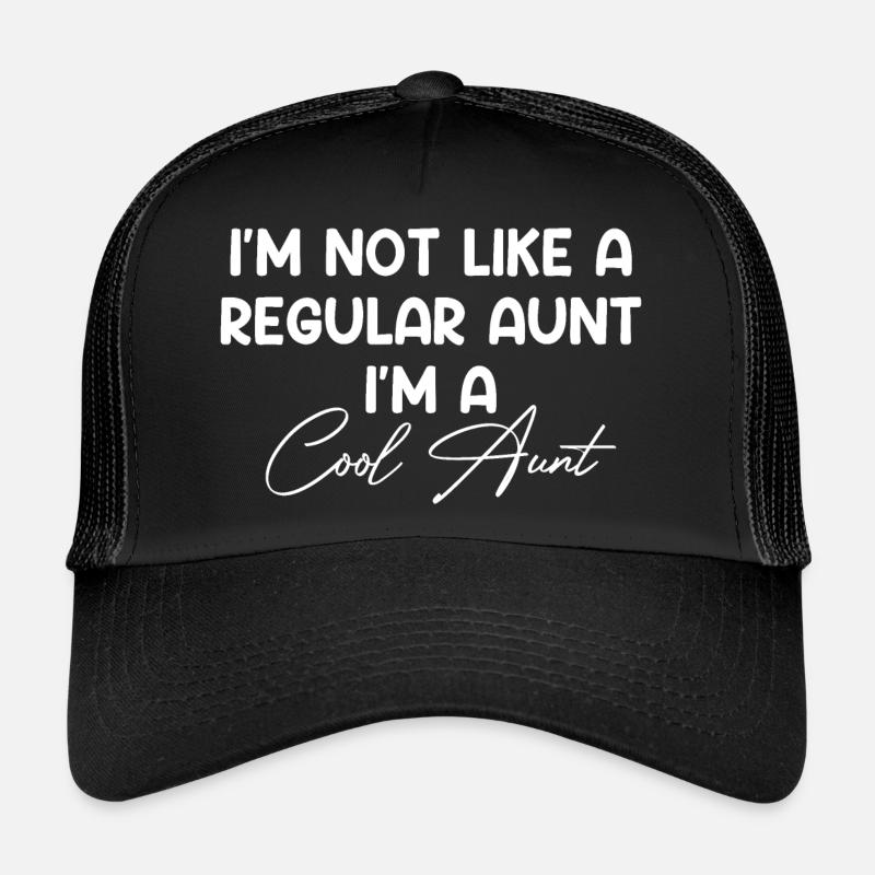 Regular Cool Aunt Shirt - Trucker Cap - black/black