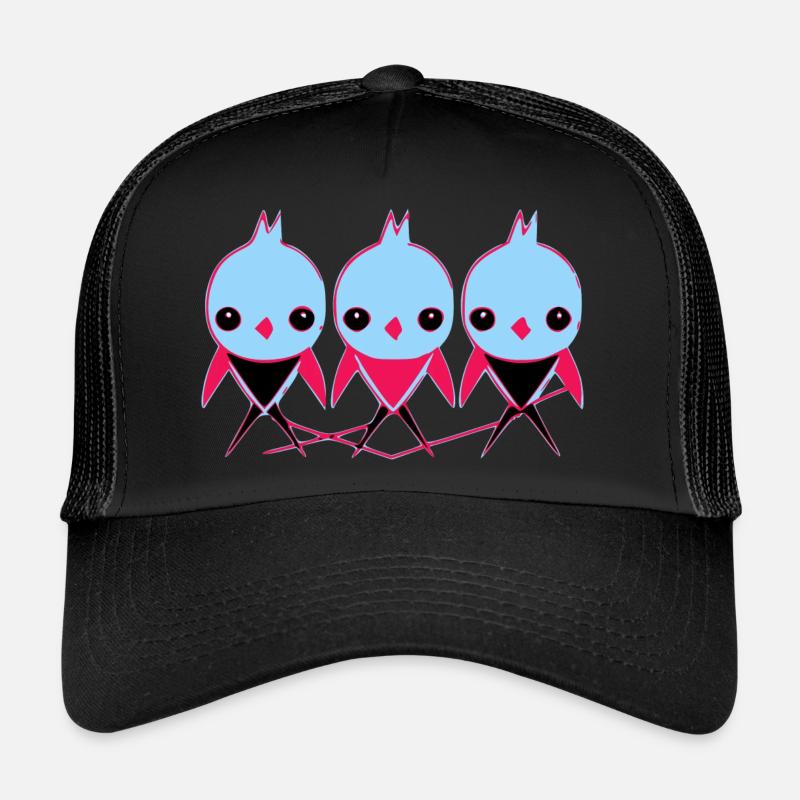 3 small birds Trucker Cap