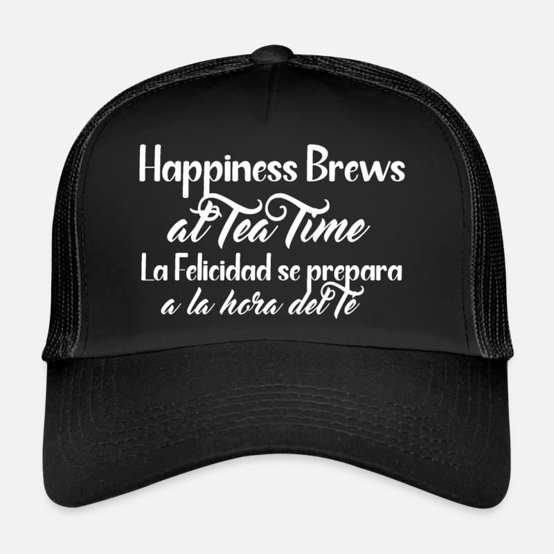 Tea Time Design espagnol et anglais Casquette trucker 