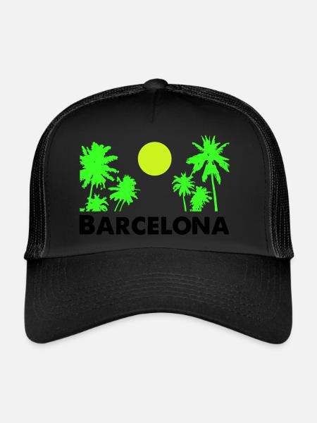 Barcelone - Casquette trucker  - noir/noir - Devant