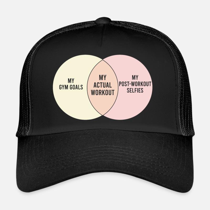 Dancing Funny Venn Diagram Workout Gym Trucker Cap