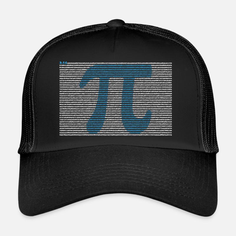 pi chemise 3, 14 pi nombre symbole math science geek - Casquette trucker - noir/noir