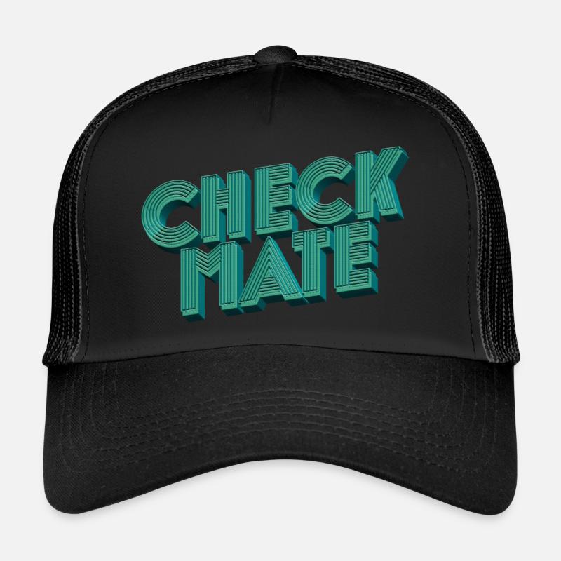 Échecs Echecs Echecs Echecs Moves Joueur D’échecs - Casquette trucker  - noir/noir
