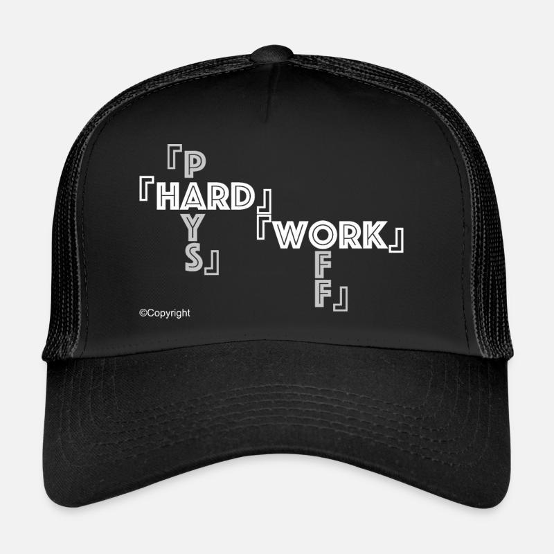Hard Work White Trucker Cap
