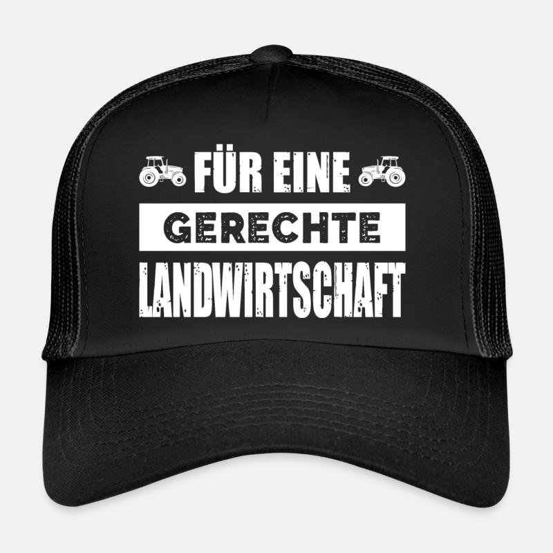 Bauernprotest Für Eine Gerechte Landwirtschaft - Trucker Cap - Schwarz/Schwarz