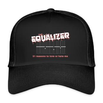 The Equalizer: Klangverbesserung als Statement - Trucker Cap - Schwarz/Schwarz - Vorne