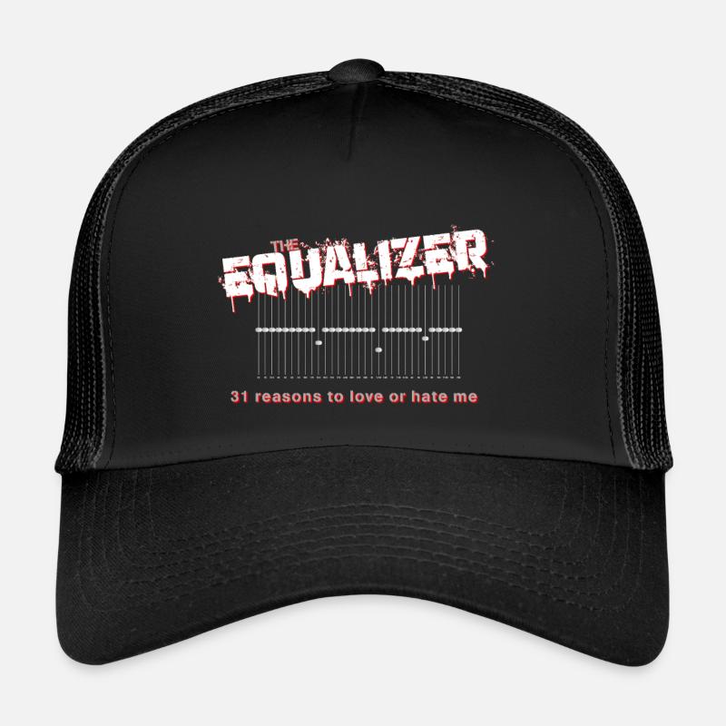 The Equalizer: Klangverbesserung als Statement - Trucker Cap - Schwarz/Schwarz