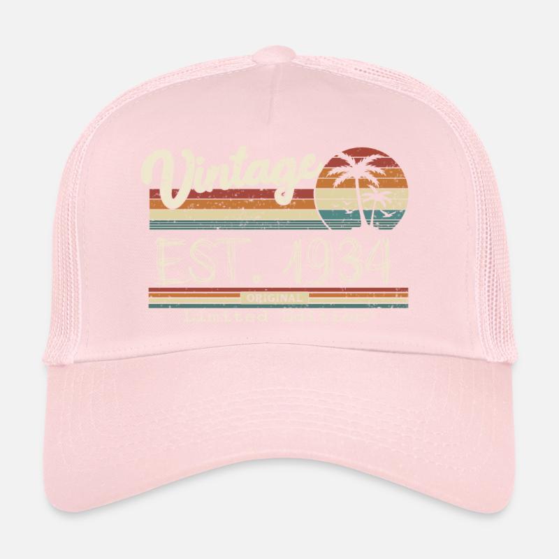 1934 Born Vintage Birthday Gift Trucker Cap