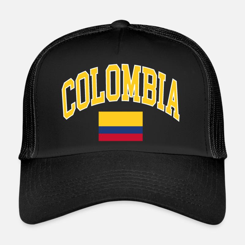 Colombie - Casquette trucker  - noir/noir
