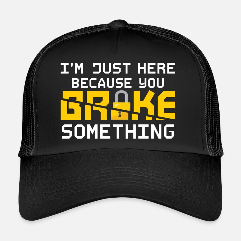 Je suis le support technique non rémunéré de ma famille IT Sysadmin Co Casquette trucker 