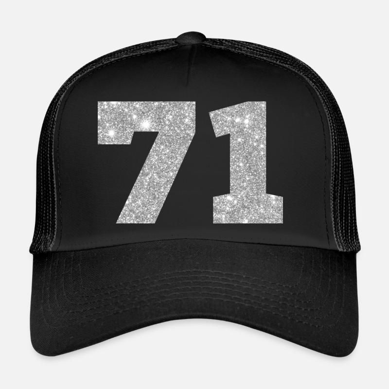 71 Silver Glitter - 71st Birthday Trucker Cap