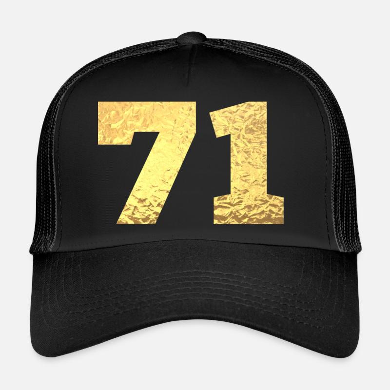 71 Gold Glitter - 71 Geburtstag Trucker Cap