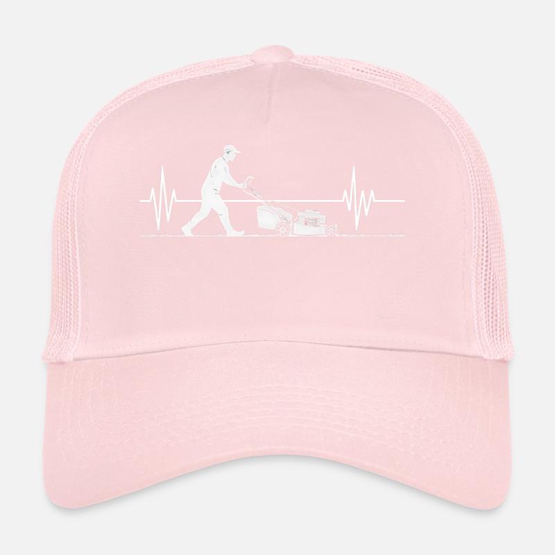 Rasenmäher Herzschlag Gras Mähen Gartenarbeit Trucker Cap