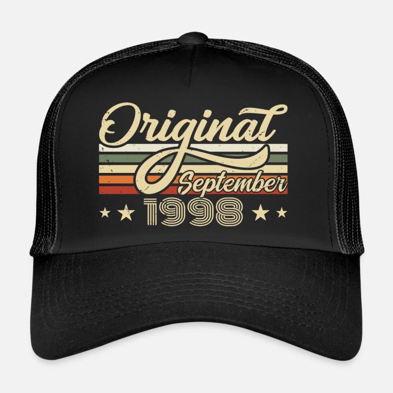 1998 Septembre Anniversaire de naissance Année de naissance 1998 Casquette trucker 