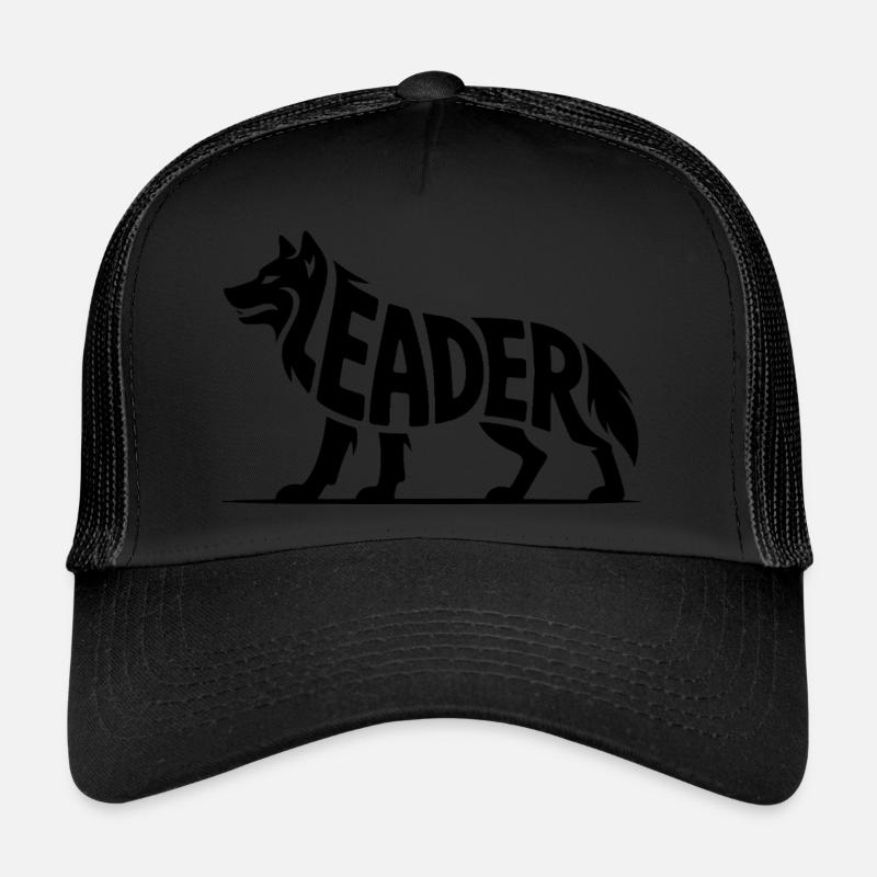 Anführer - Moivational Wolf Logo Trucker Cap