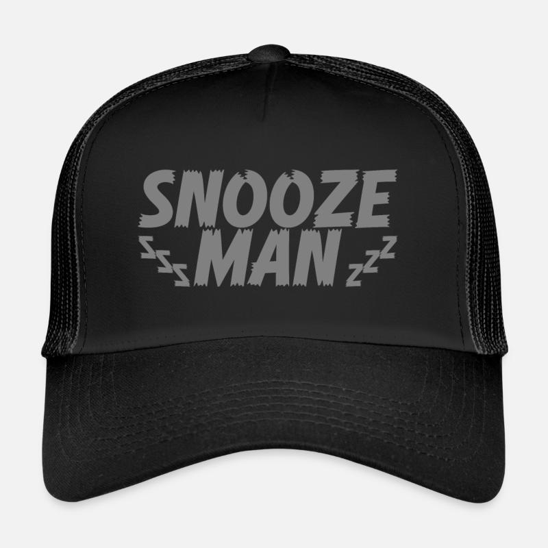 Late Riser Funny Snooze Man Nightshift Trucker Cap
