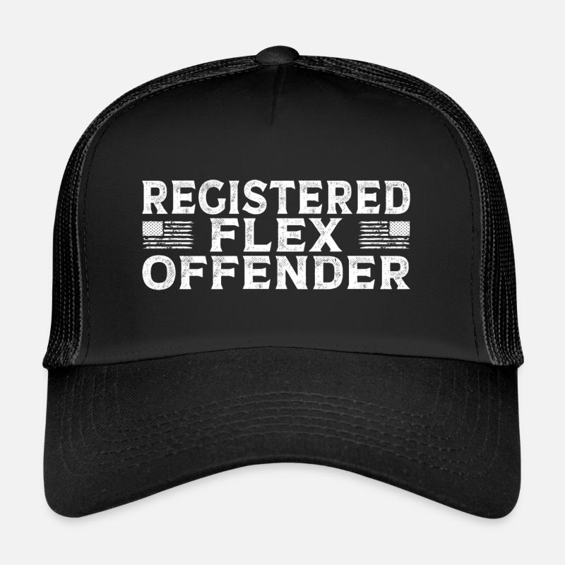 Funny Registered Flex Offender Bodybuilding Trucker Cap