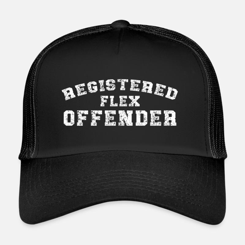 Funny Registered Flex Offender Bodybuilding Trucker Cap