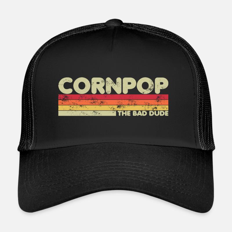 Corn Pop était un mauvais mec Retro Cornpop Meme Casquette trucker 