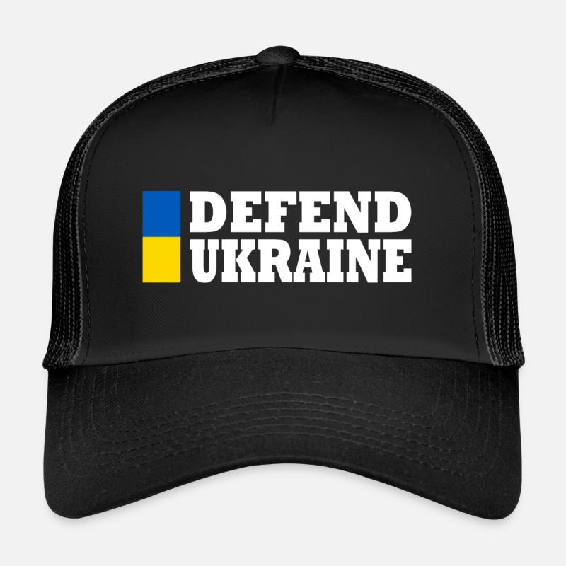 Defend ukraine - Trucker Cap - Schwarz/Schwarz