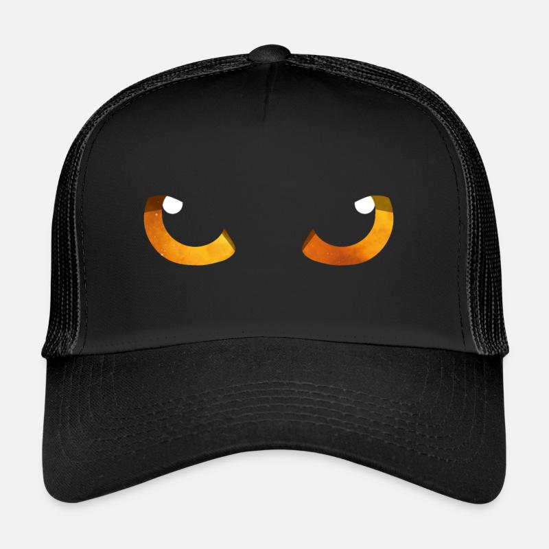 Cat Eyes Orange Trucker Cap