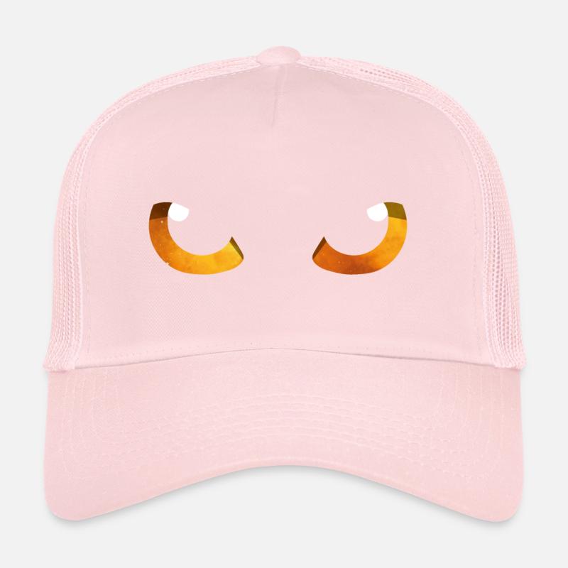Yeux de chat orange Casquette trucker 