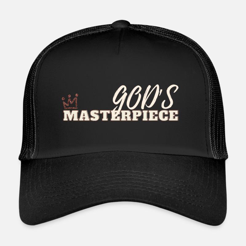 God's Masterpiece - Trucker Cap - Schwarz/Schwarz