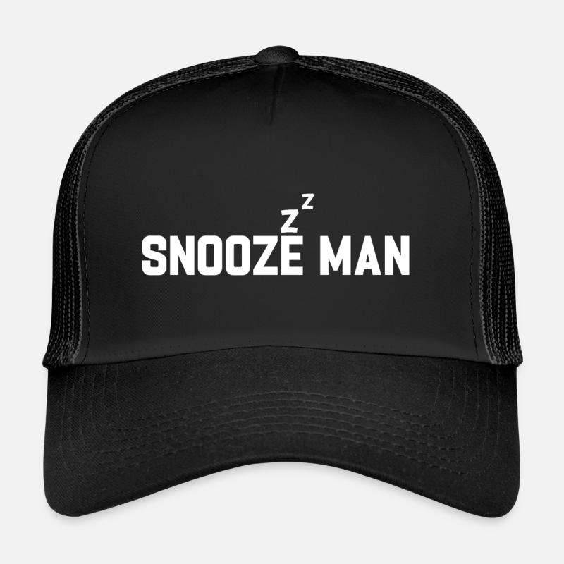 Late Riser Funny Snooze Man Nightshift Trucker Cap