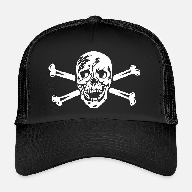 Skull / Skull 1c Halloween Vampire Trucker Cap