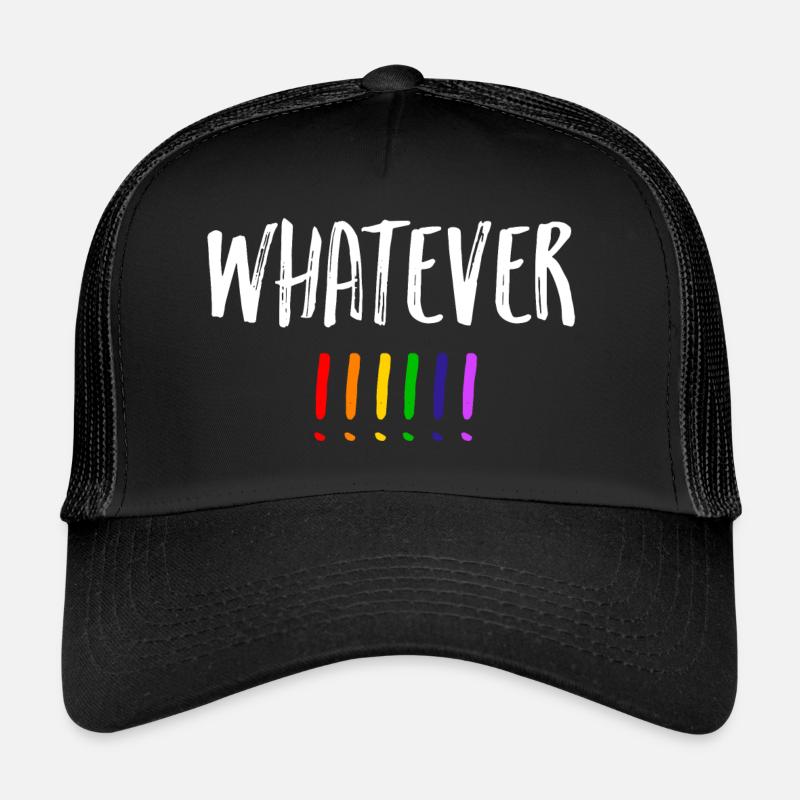 Whatever LGBT Regenbogen - Trucker Cap - Schwarz/Schwarz
