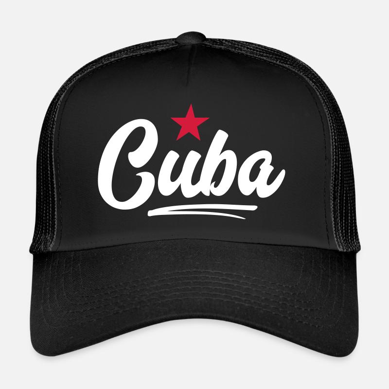 CUBA HANDGESCHRIEBEN - Trucker Cap - Schwarz/Schwarz