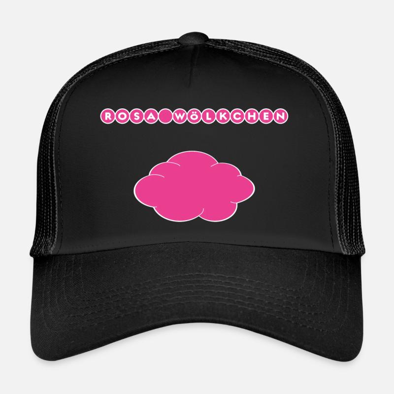 Rosa Wölkchen - Trucker Cap - Schwarz/Schwarz