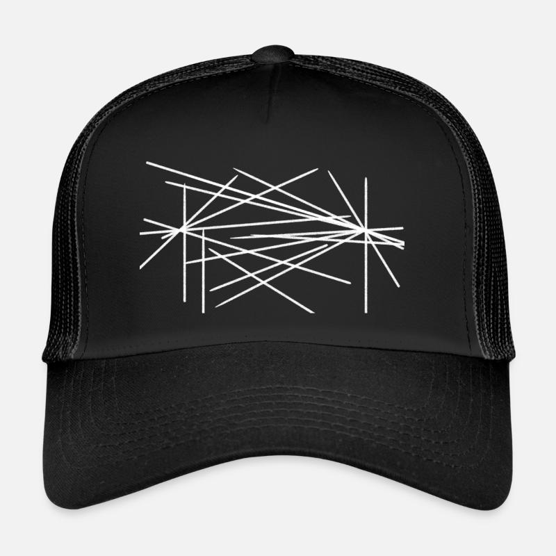 Abstract lines - Trucker Cap - black/black