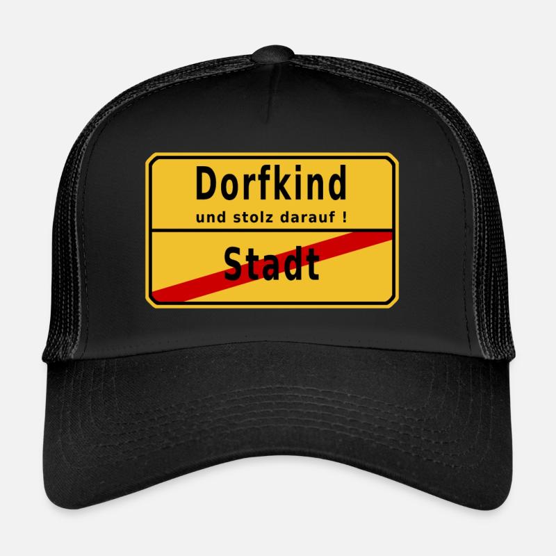 Dorfkind - Trucker Cap - Schwarz/Schwarz