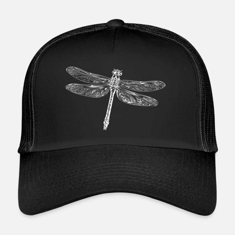 Fliegende Libelle - Trucker Cap - Schwarz/Schwarz