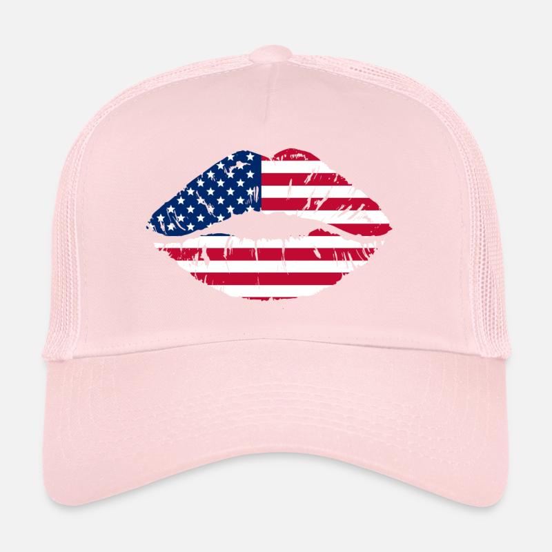 Bouche de drapeau USA Casquette trucker 