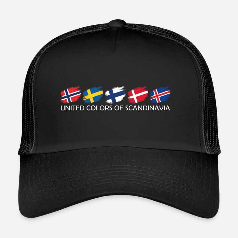 Couleurs unies de la Scandinavie Casquette trucker 