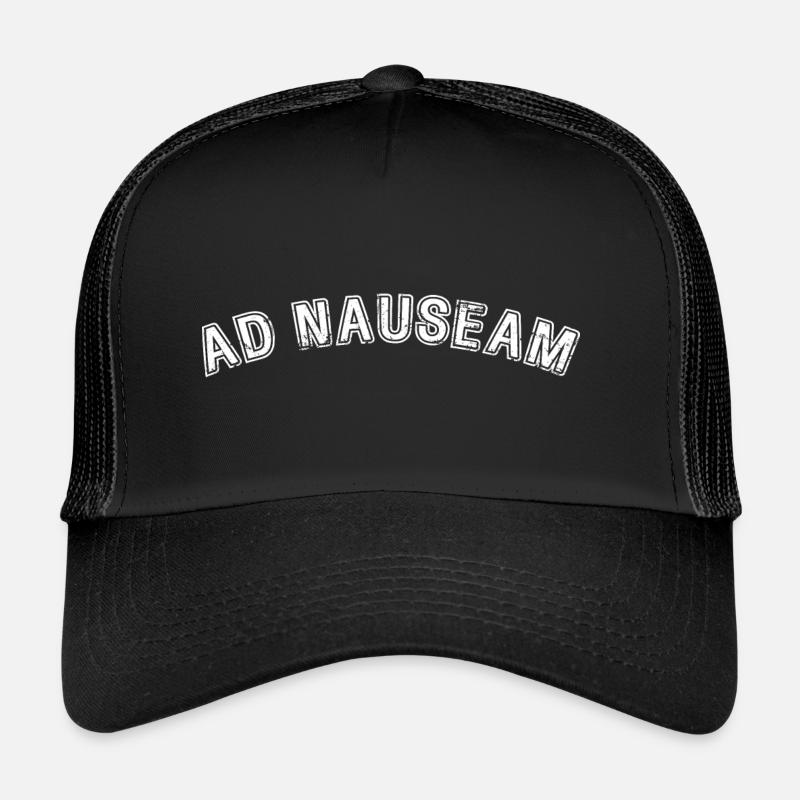 Citation latine Ad Nauseam Drôle de professeur de latin Casquette trucker 