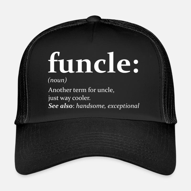 funcle Grafik - Trucker Cap - Schwarz/Schwarz