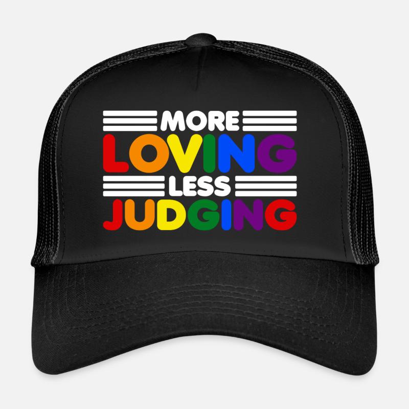Womens More Loving Less Judging Diversity Trucker Cap