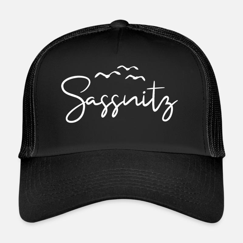 Sassnitz Möwen Rügen Hafenstadt Sassnitz - Trucker Cap - Schwarz/Schwarz