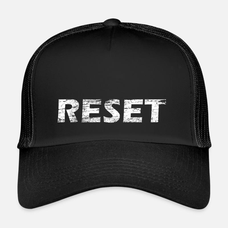 Réinitialisation - Casquette trucker  - noir/noir